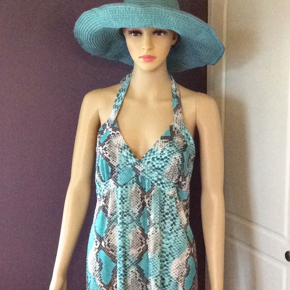 VENUS Dresses Venus Summer Maxi Halter Snakeskin Print Dress Poshmark